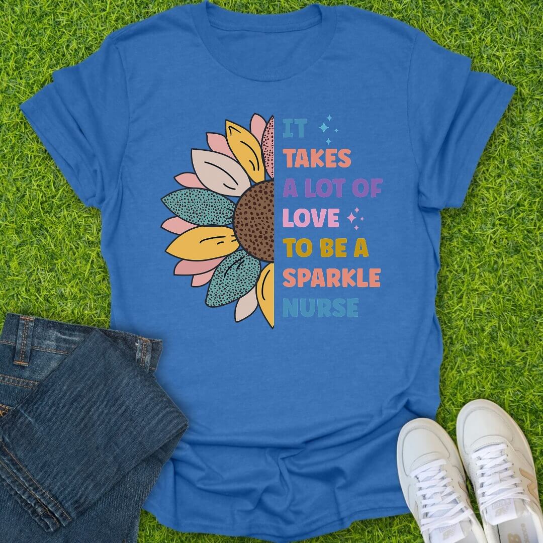 T-Shirt Heather Royal / S Sparkle Nurse Tee