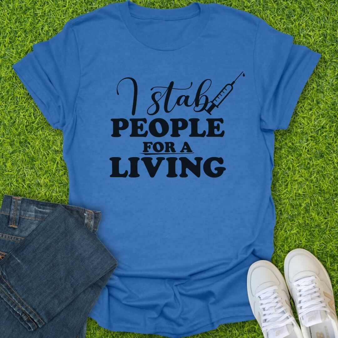 T-Shirt Heather Royal / S Stab People For A Living Tee