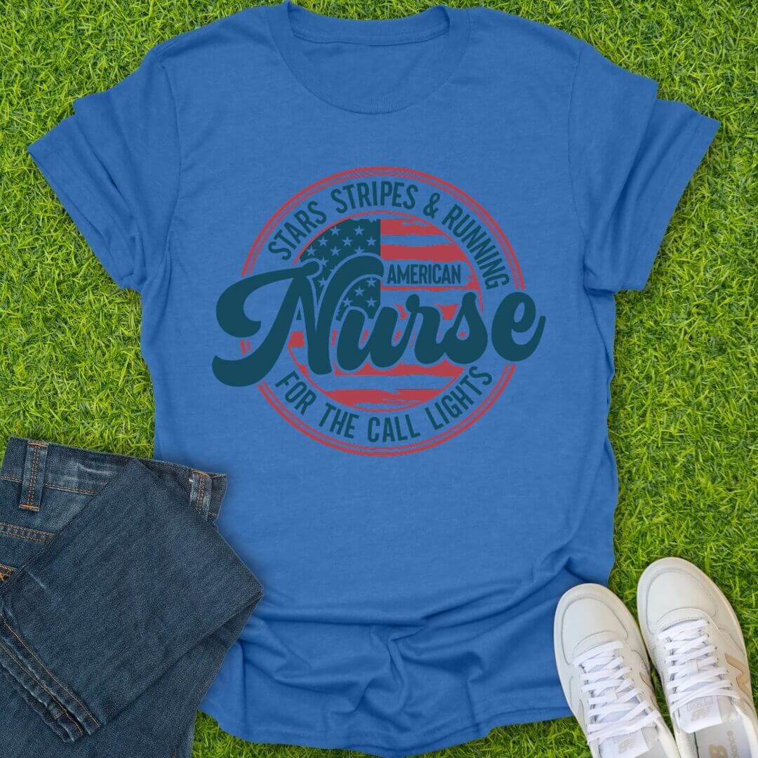 T-Shirt Heather Royal / S Stars Stripes & Call Lights Tee