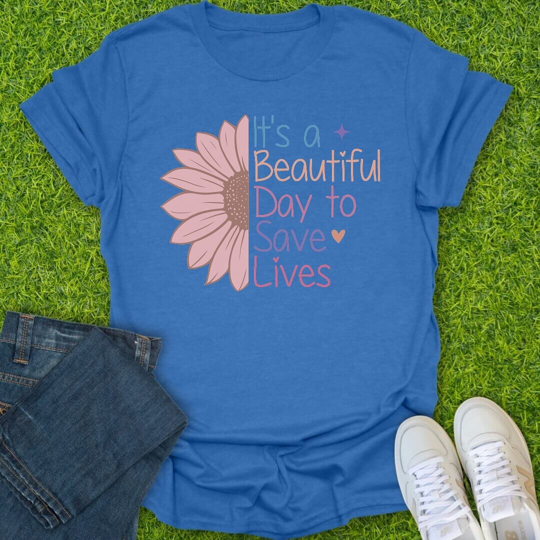 T-Shirt Heather Royal / S Sunshine & Stethoscope Tee