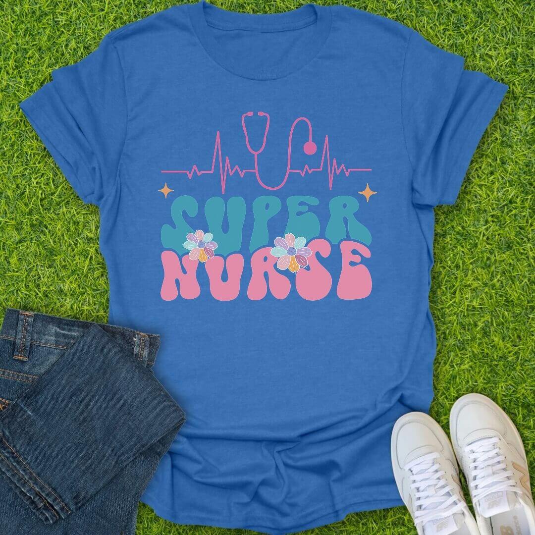 T-Shirt Heather Royal / S Super Nurse Energy Tee