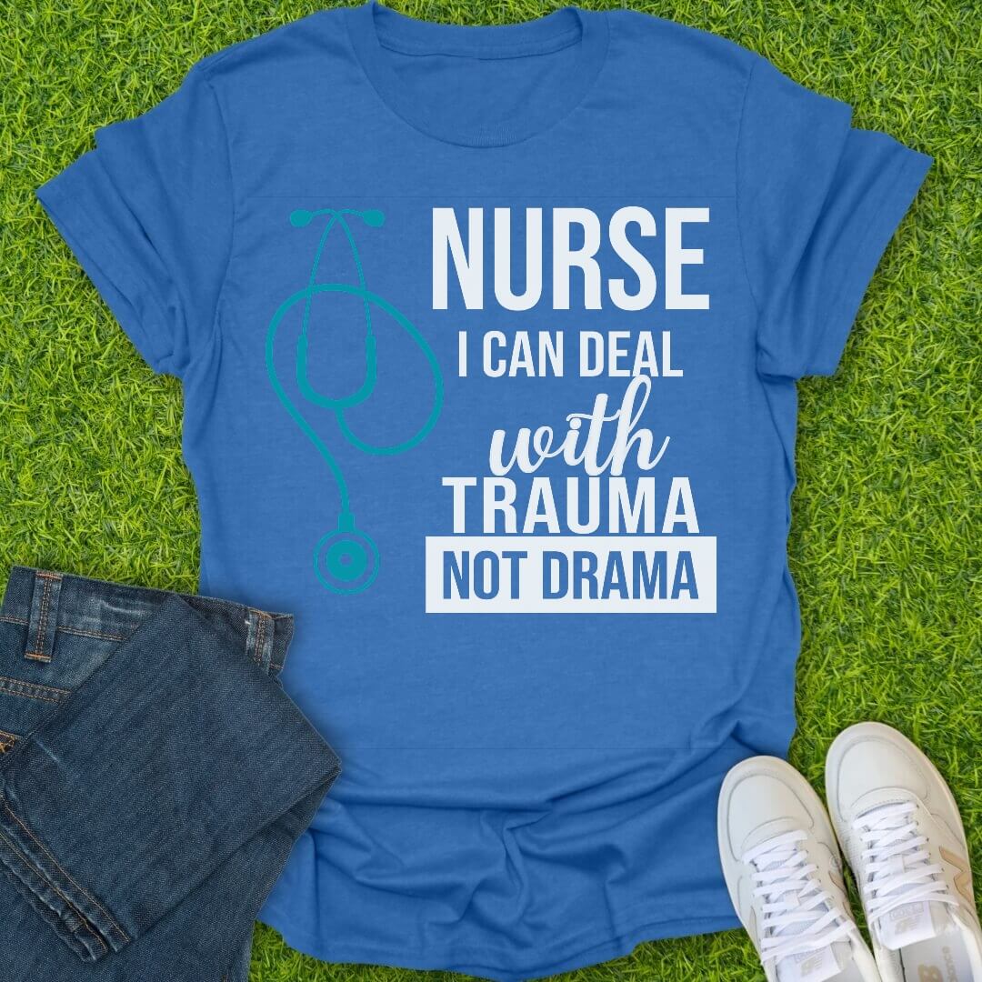 T-Shirt Heather Royal / S Trauma Not Drama Tee