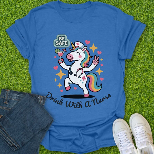 T-Shirt Heather Royal / S Unicorn RN Happy Hour Tee