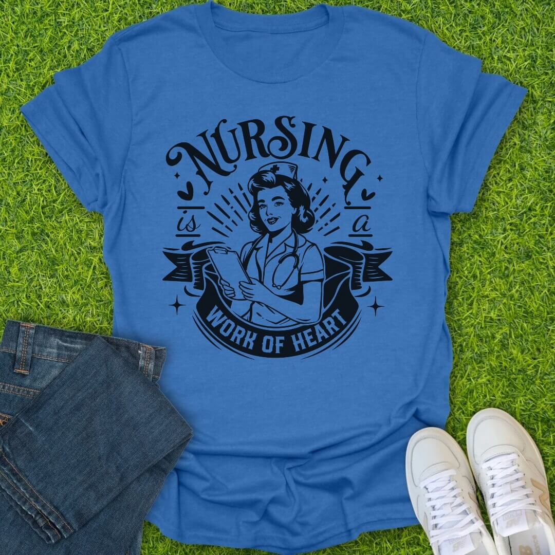 T-Shirt Heather Royal / S Vintage Work Of Heart Tee