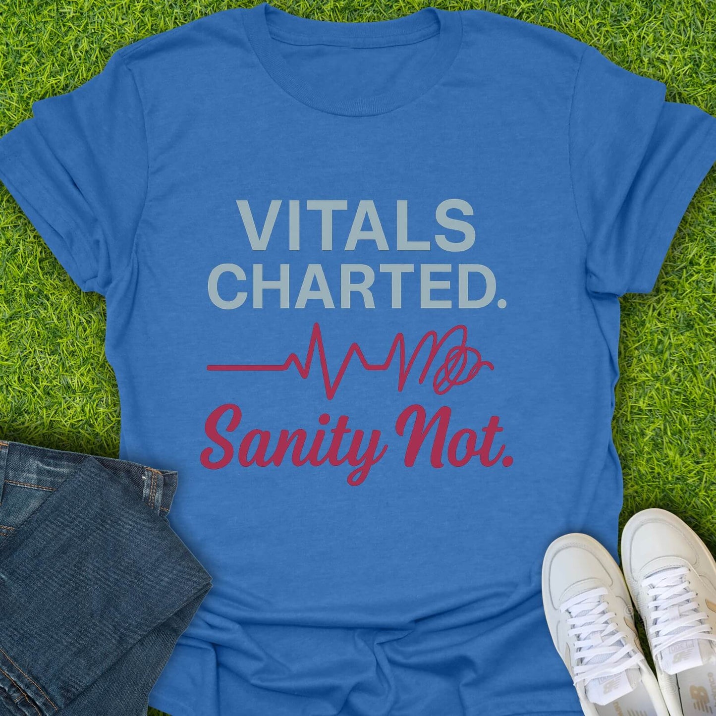 T-Shirt Heather Royal / S Vitals Charted Sanity Not Tee