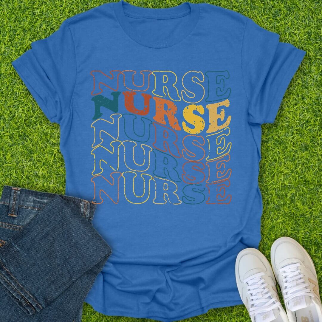 T-Shirt Heather Royal / S Wavy Nurse Tee