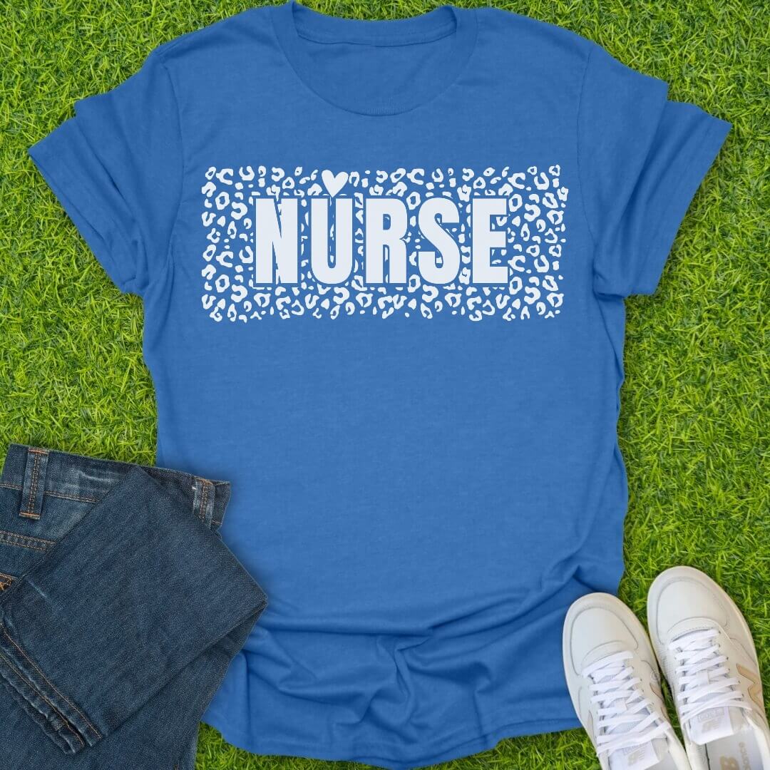 T-Shirt Heather Royal / S Wild Print Block Tee