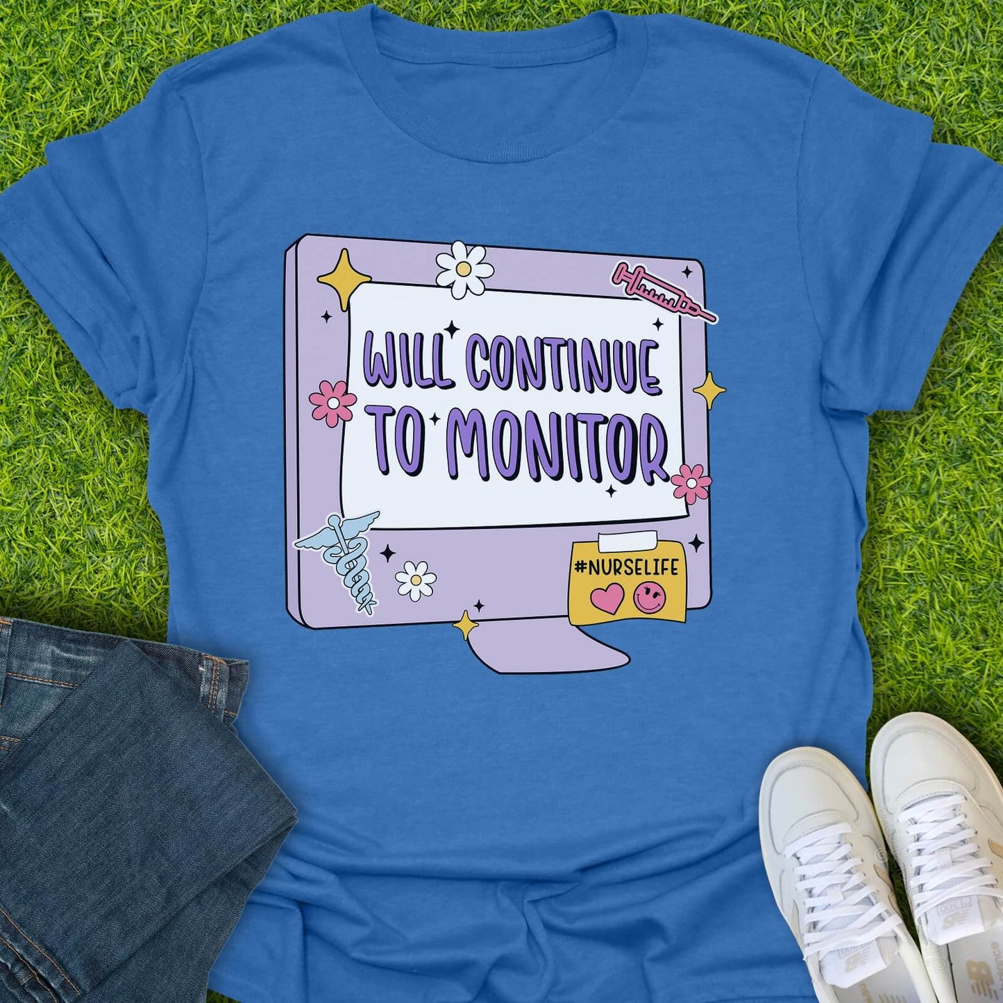 T-Shirt Heather Royal / S Will Continue To Monitor Tee