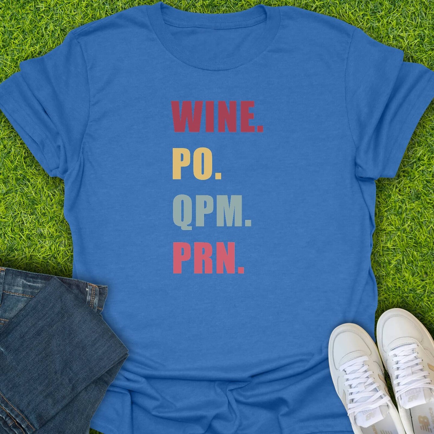 T-Shirt Heather Royal / S Wine Therapy Protocol Tee