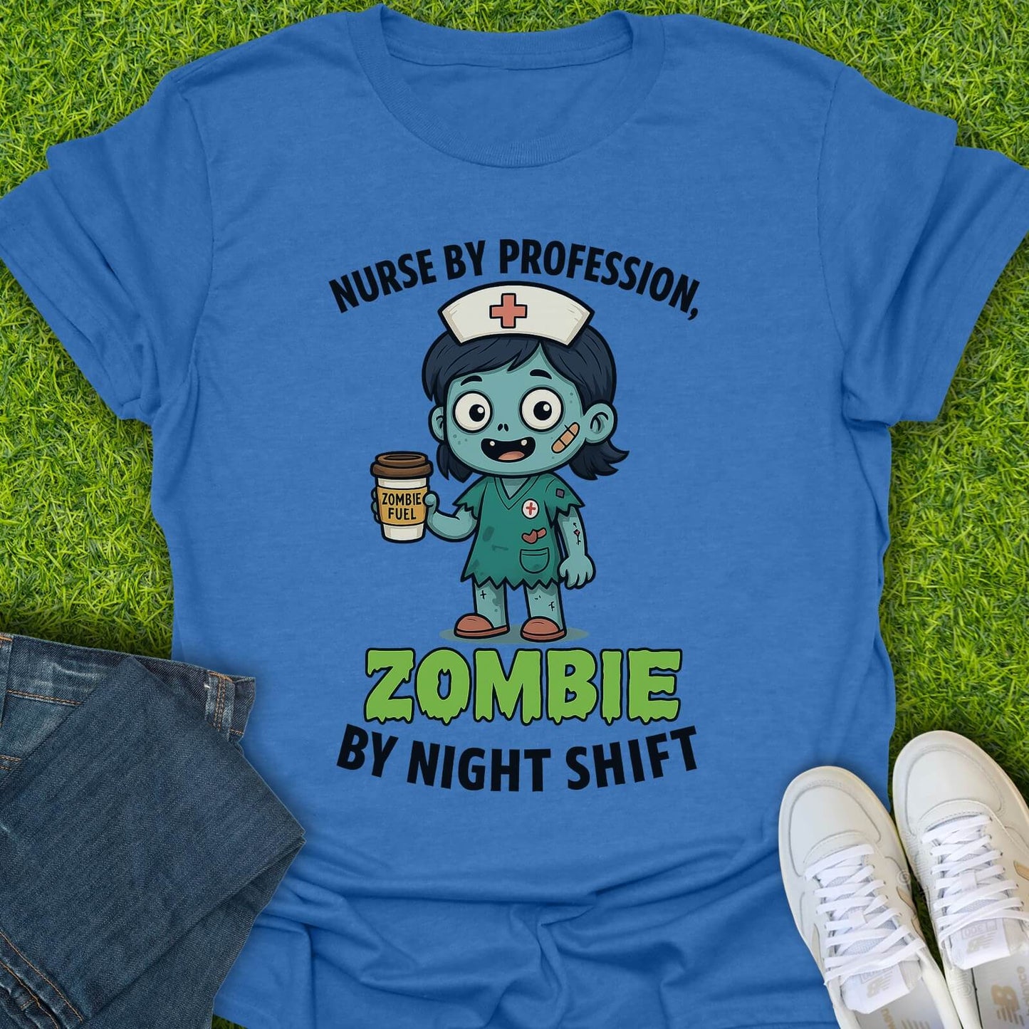 T-Shirt Heather Royal / S Zombie By Night Shift Tee