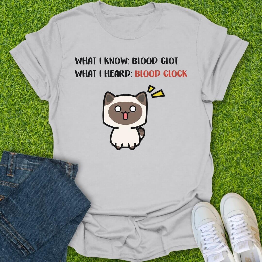 T-Shirt Ice Grey / S Blood Clot Blood Clock Tee