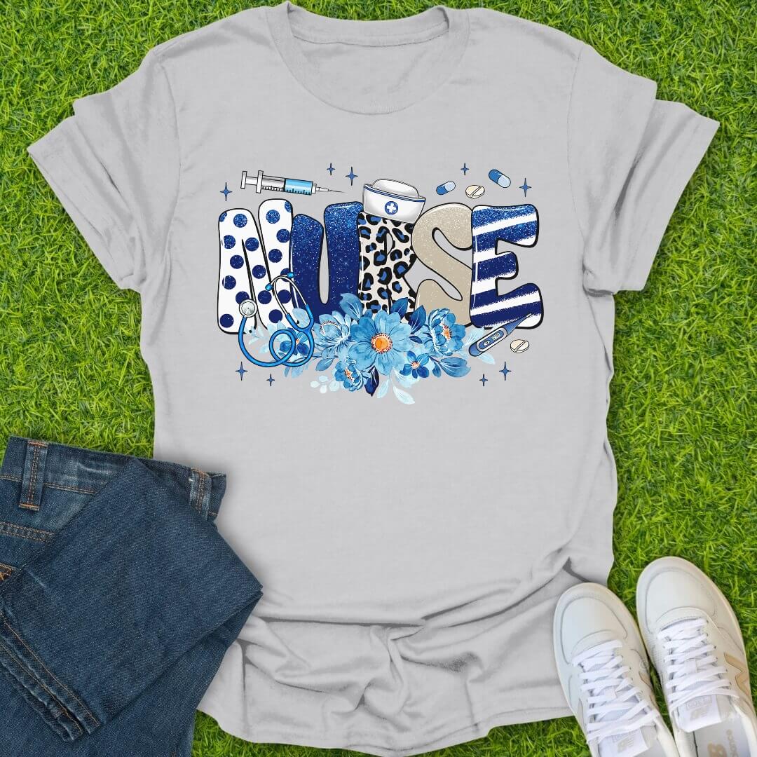 T-Shirt Ice Grey / S Bold & Blue Tee