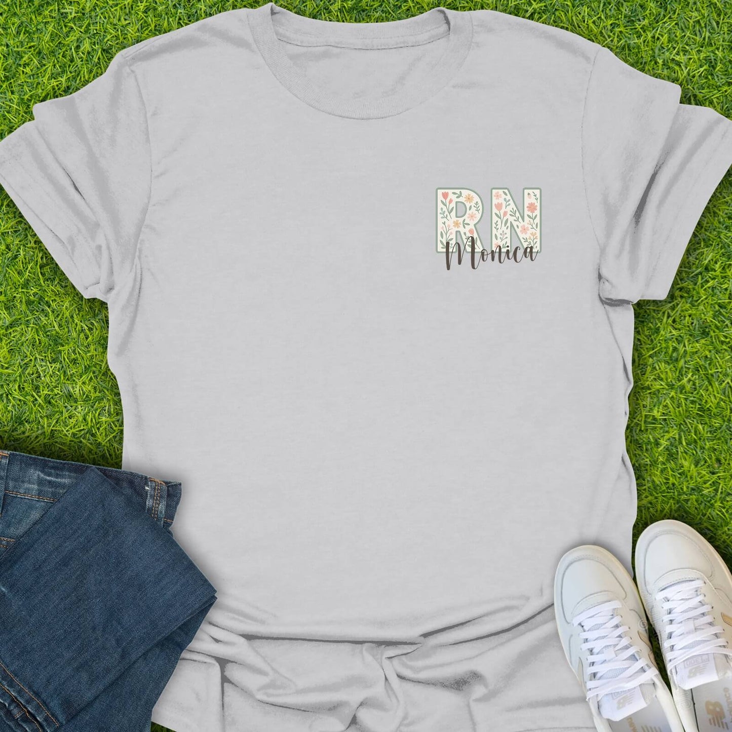 T-Shirt Ice Grey / S Custom RN Tee