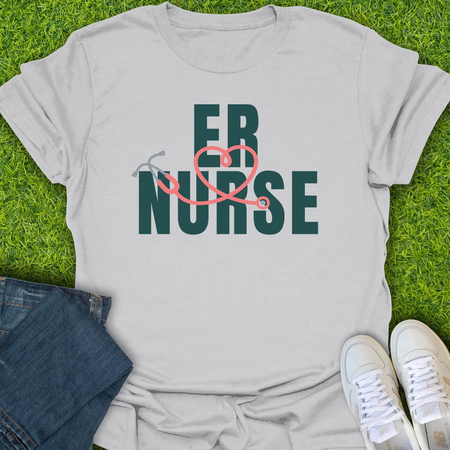 T-Shirt Ice Grey / S ER Nurse Tee