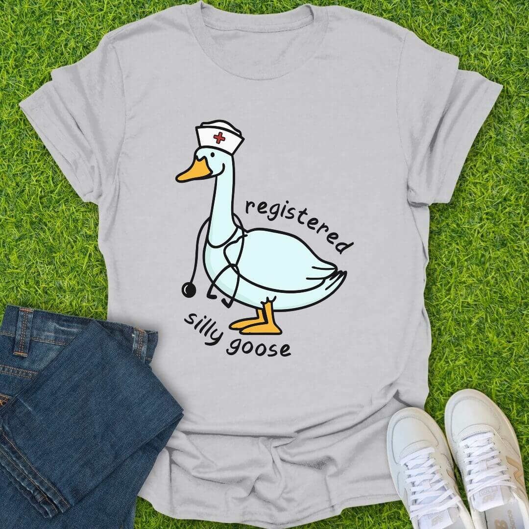 T-Shirt Ice Grey / S Goose On Duty Tee