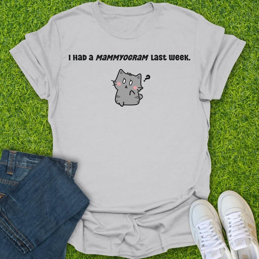 T-Shirt Ice Grey / S I Had A Mammyogram Last Week Tee