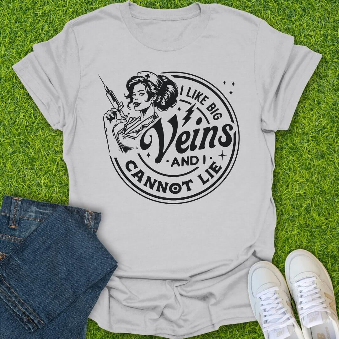 T-Shirt Ice Grey / S I Like Big Veins Tee