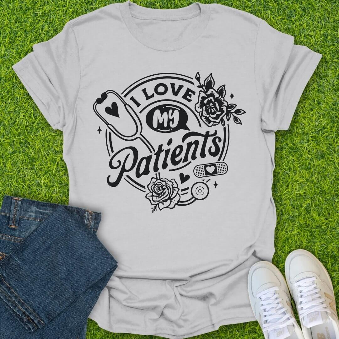 T-Shirt Ice Grey / S I Love My Patients Tee
