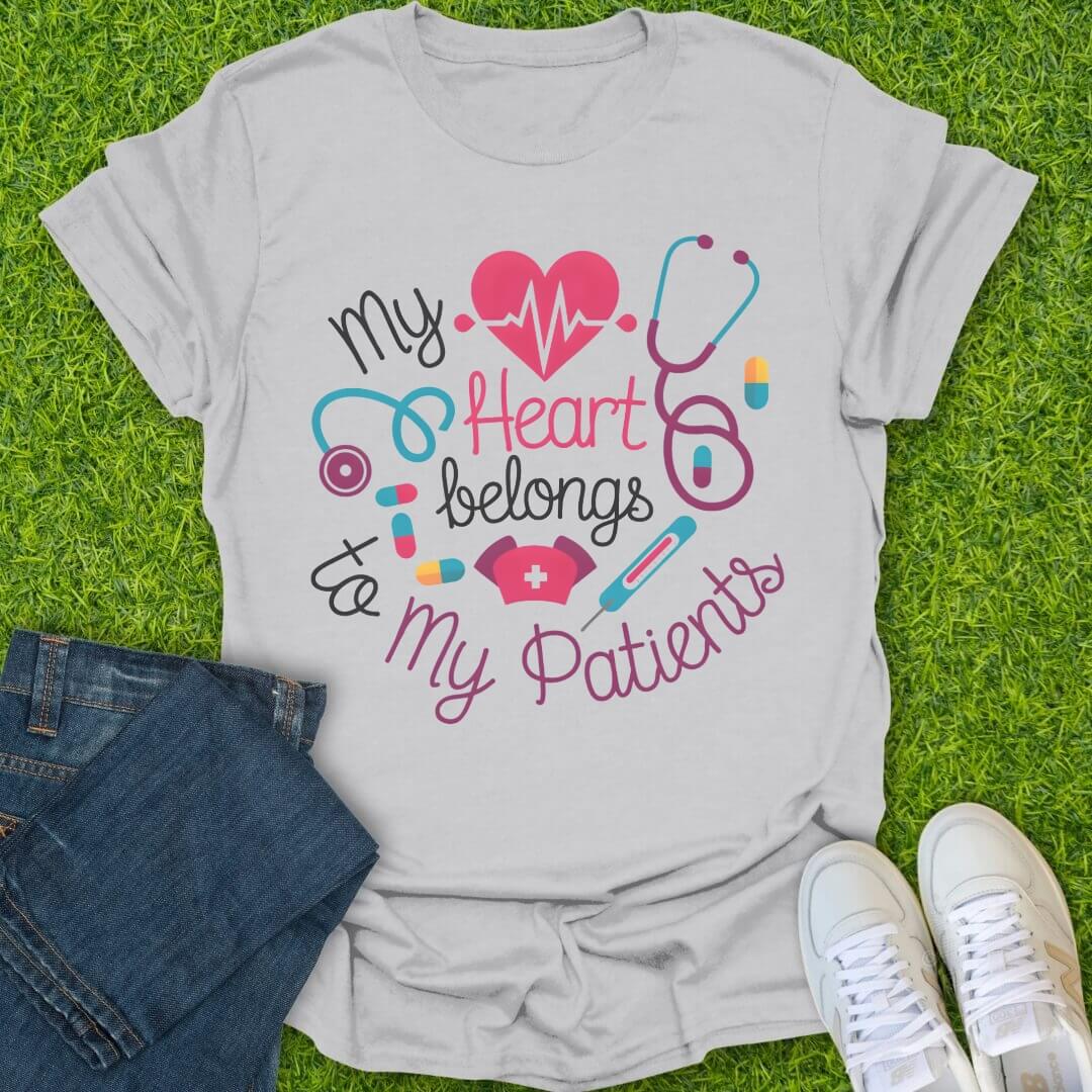 T-Shirt Ice Grey / S My Heart Belongs Tee