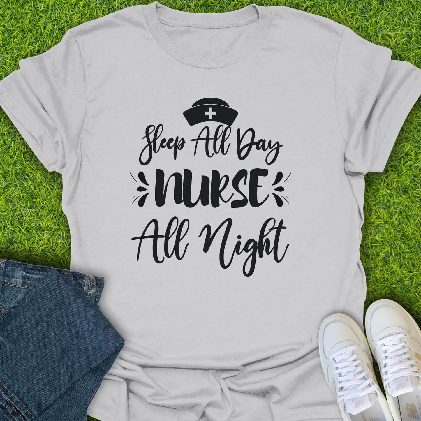 T-Shirt Ice Grey / S Nurse All Night Tee