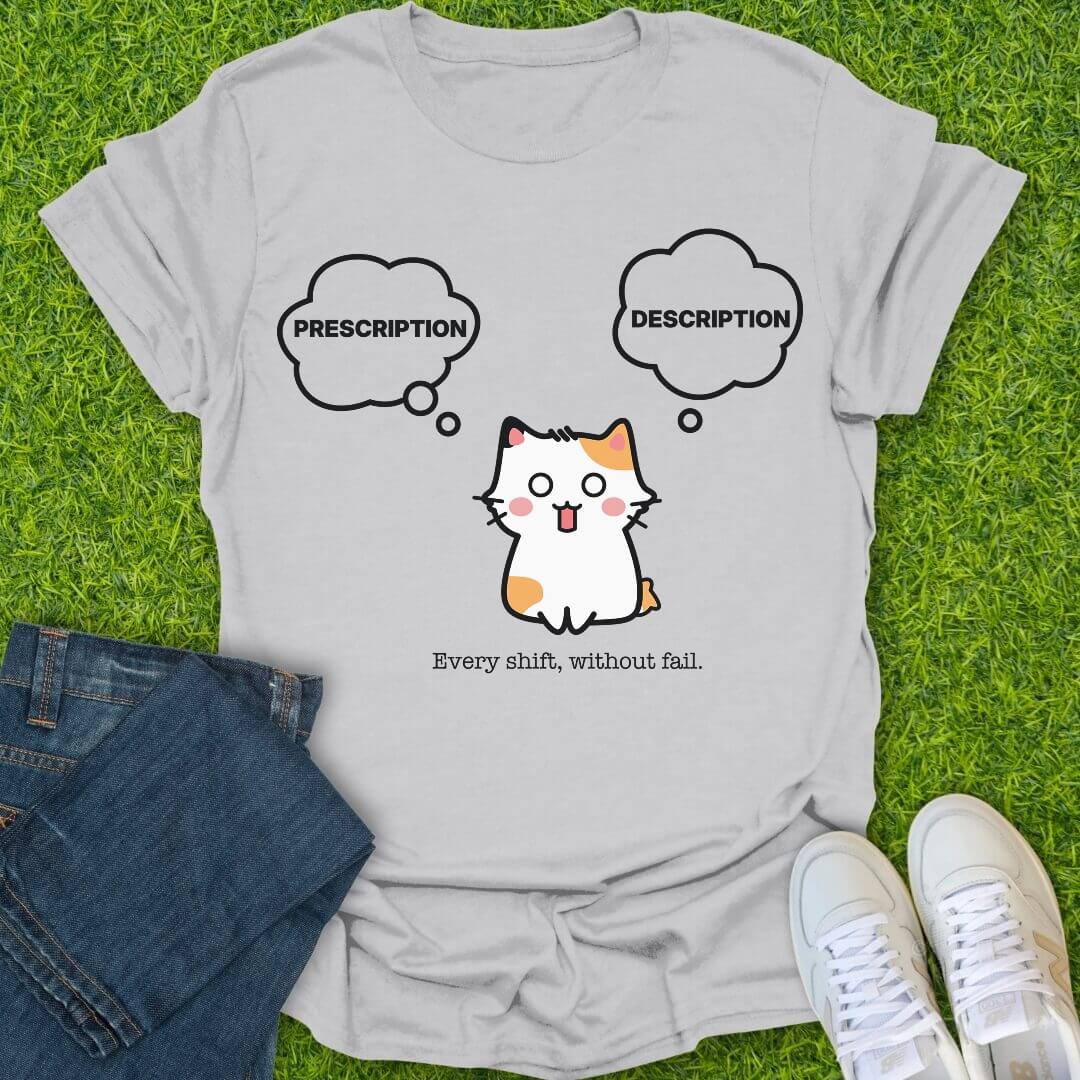 T-Shirt Ice Grey / S Prescription Description Tee