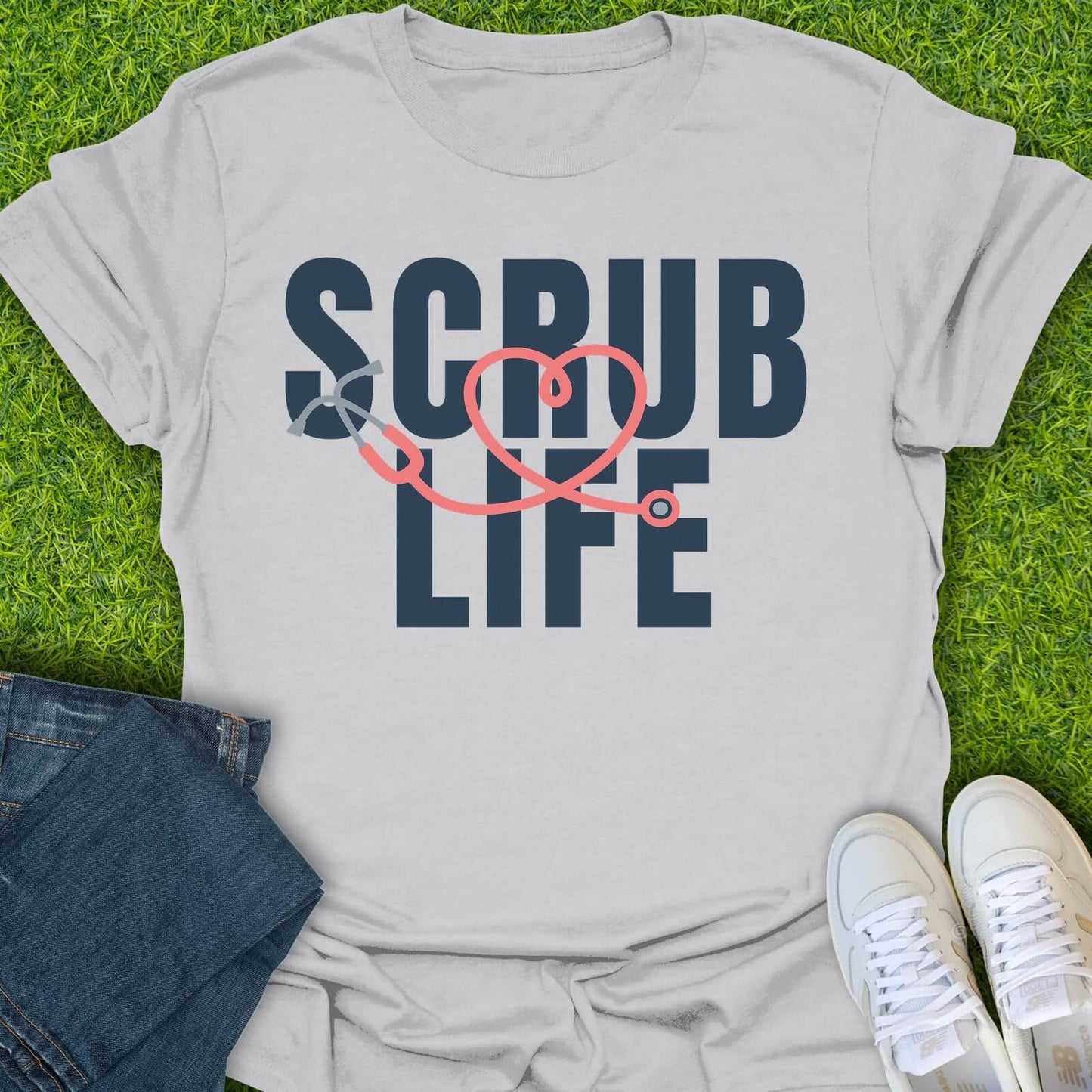 T-Shirt Ice Grey / S Scrub Life Tee