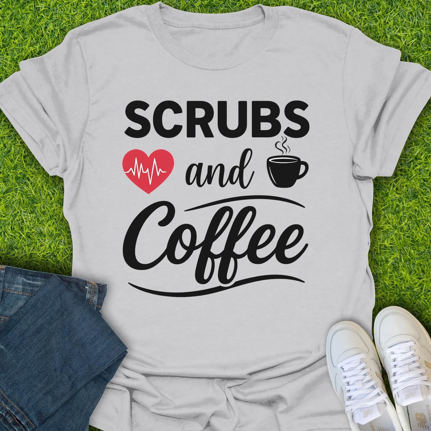 T-Shirt Ice Grey / S Scrubs & Coffee Tee