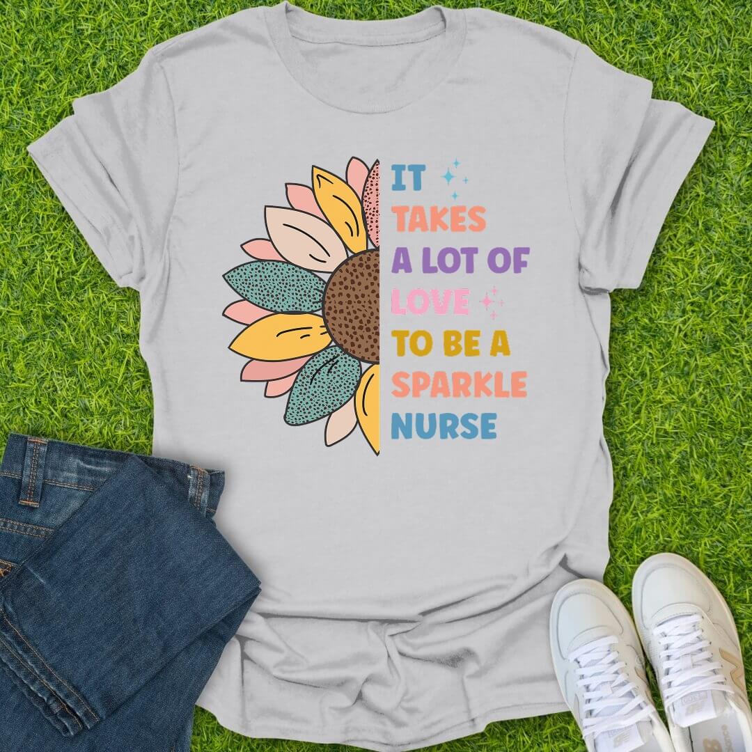 T-Shirt Ice Grey / S Sparkle Nurse Tee