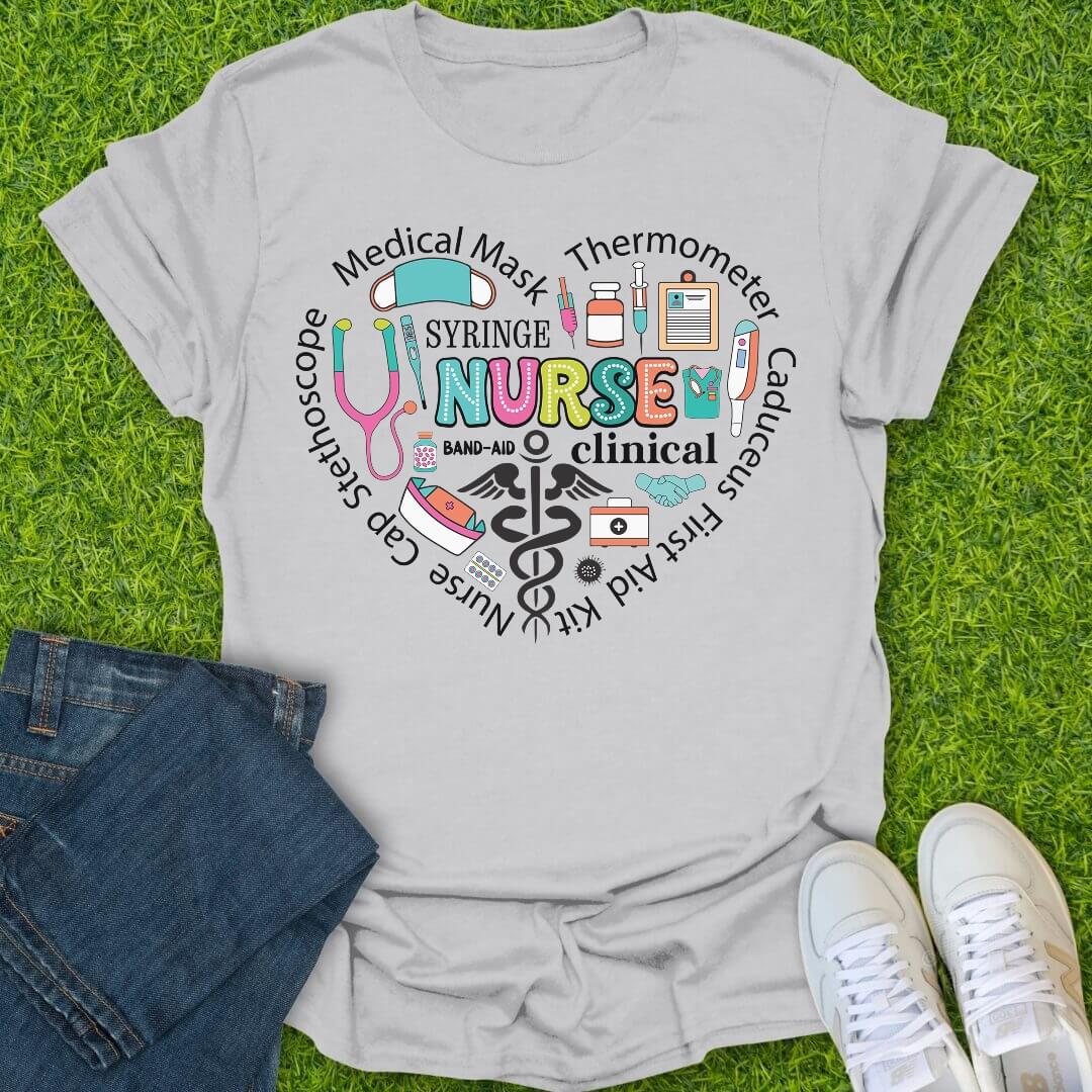 T-Shirt Ice Grey / S Survival Icons Tee