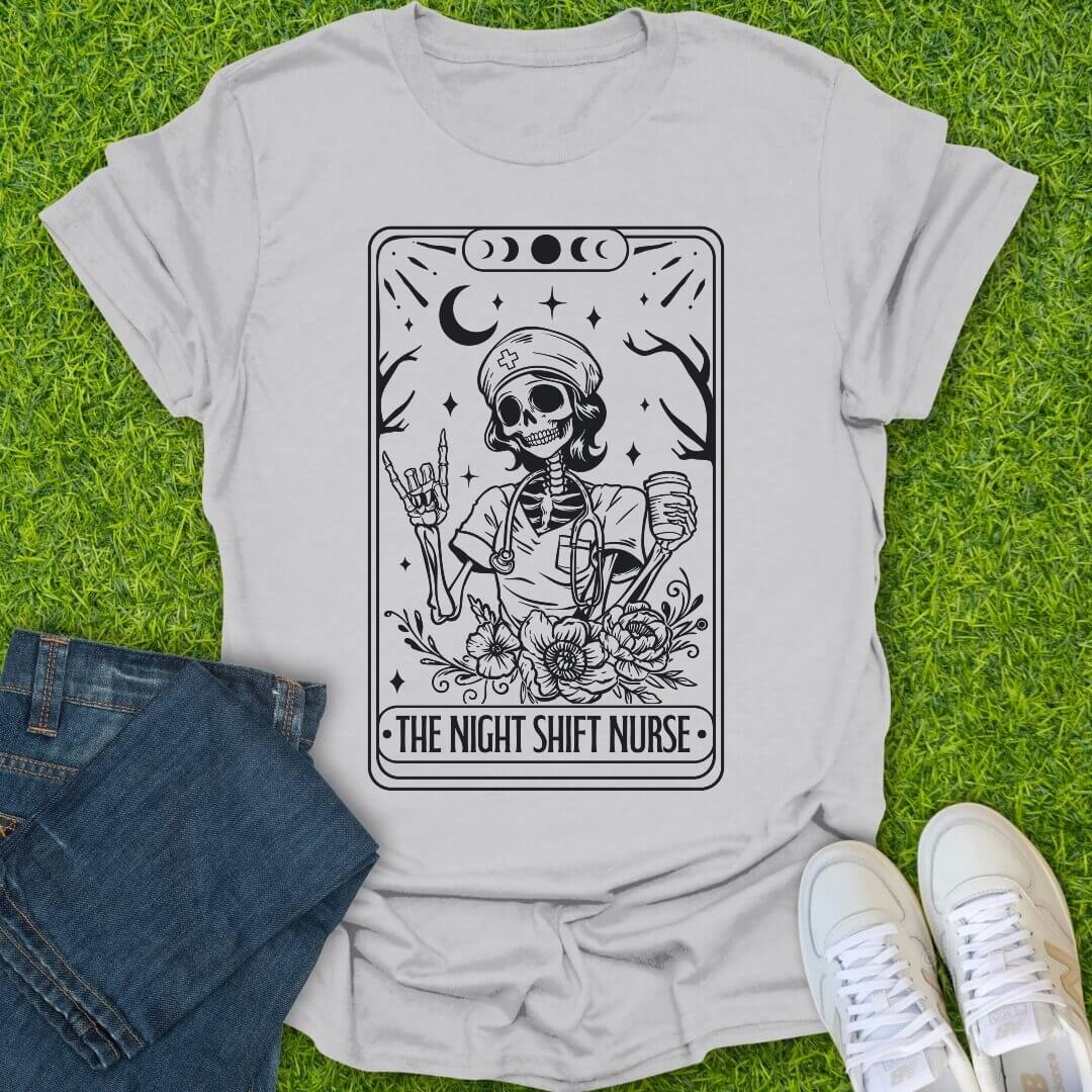 T-Shirt Ice Grey / S The Night Shift Nurse Tee