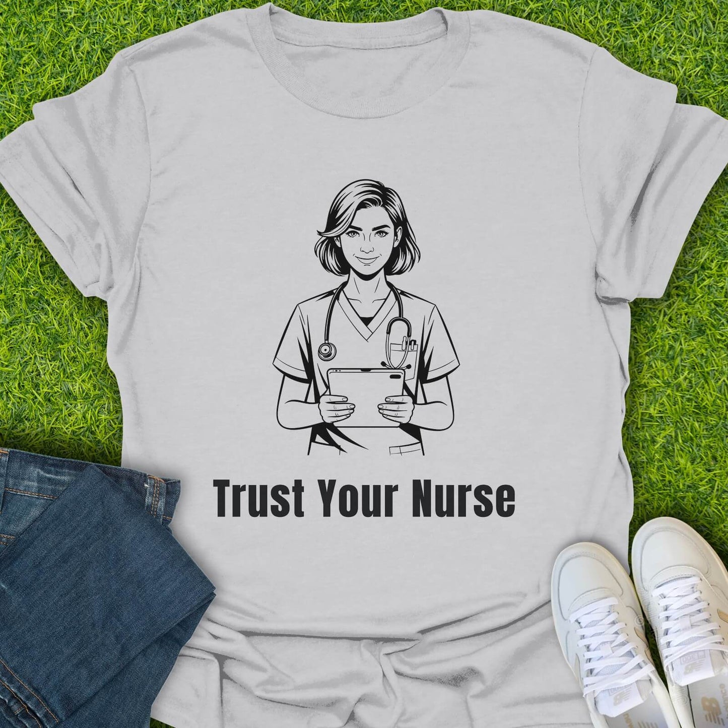 T-Shirt Ice Grey / S Trust Your Nurse Tee