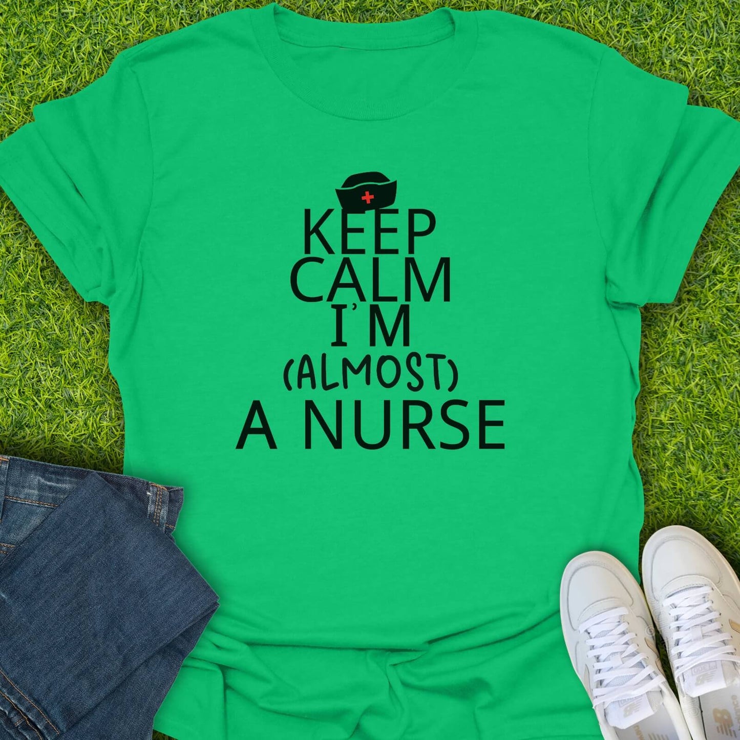 T-Shirt Irish Green / S Almost A Nurse Tee