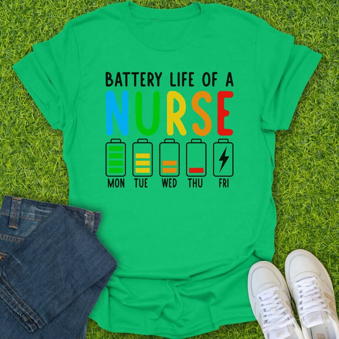 T-Shirt Irish Green / S Battery Life Tee