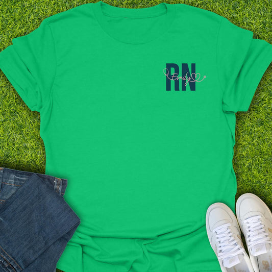T-Shirt Irish Green / S Custom RN Stethoscope Tee
