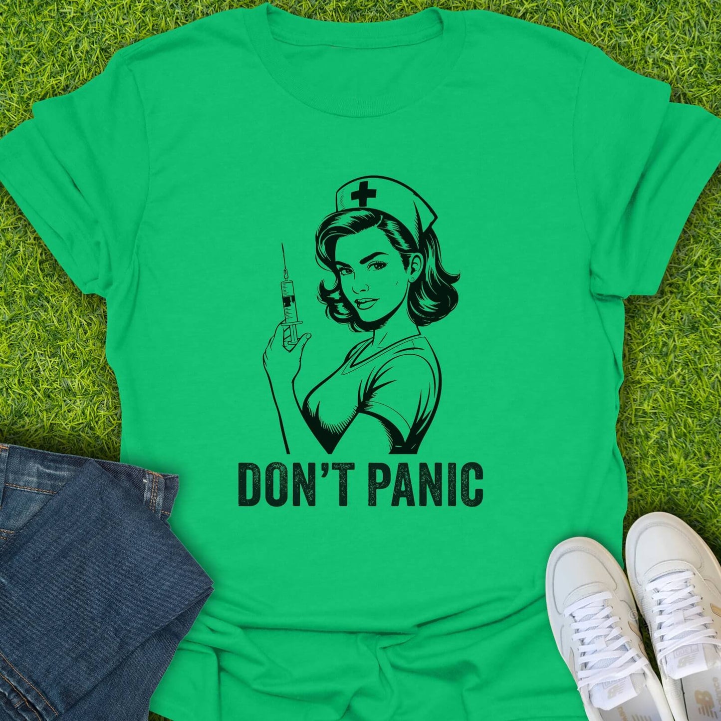 T-Shirt Irish Green / S Don't Panic Tee