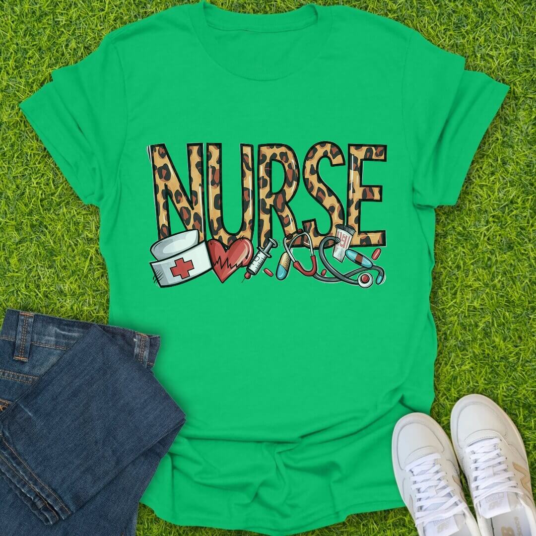 T-Shirt Irish Green / S Fierce Nurse Energy Tee