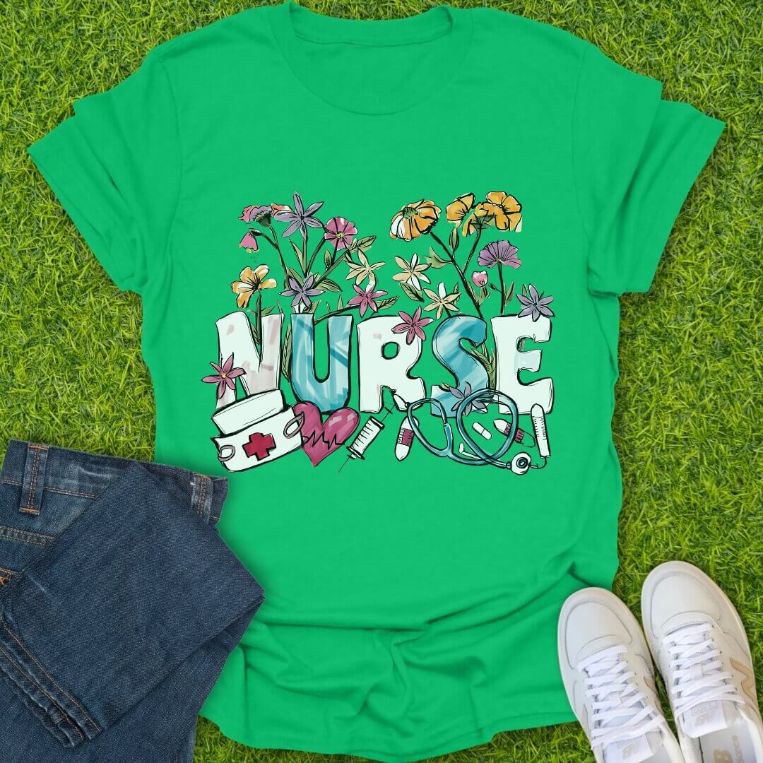 T-Shirt Irish Green / S Hand Painted Healing Tee