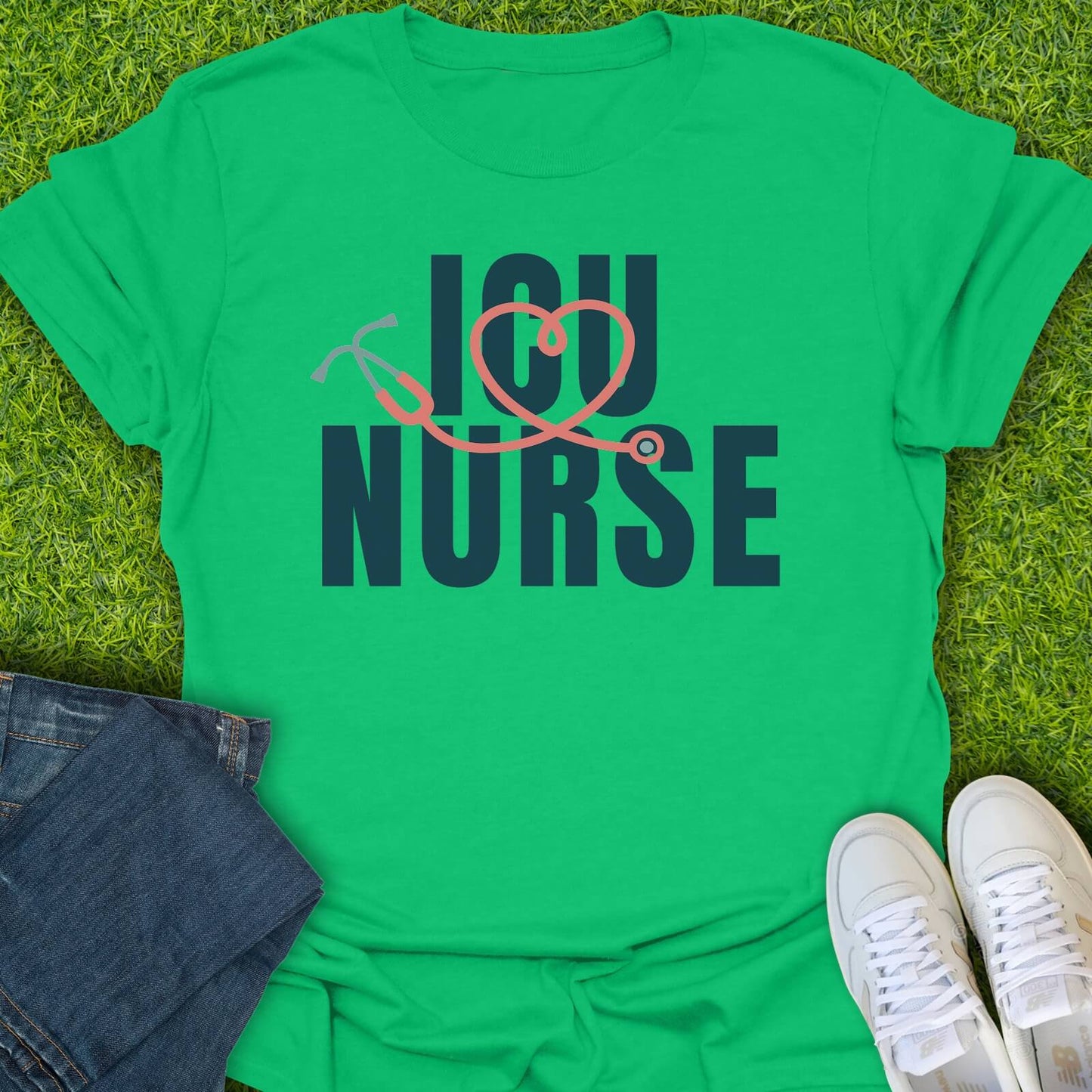 T-Shirt Irish Green / S ICU Nurse Tee