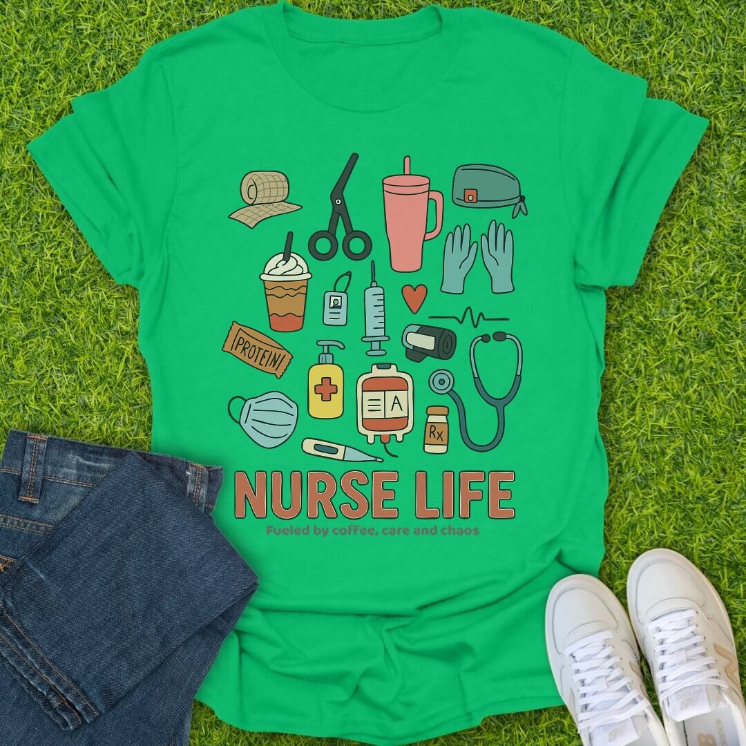 T-Shirt Irish Green / S Nurse Life Tee