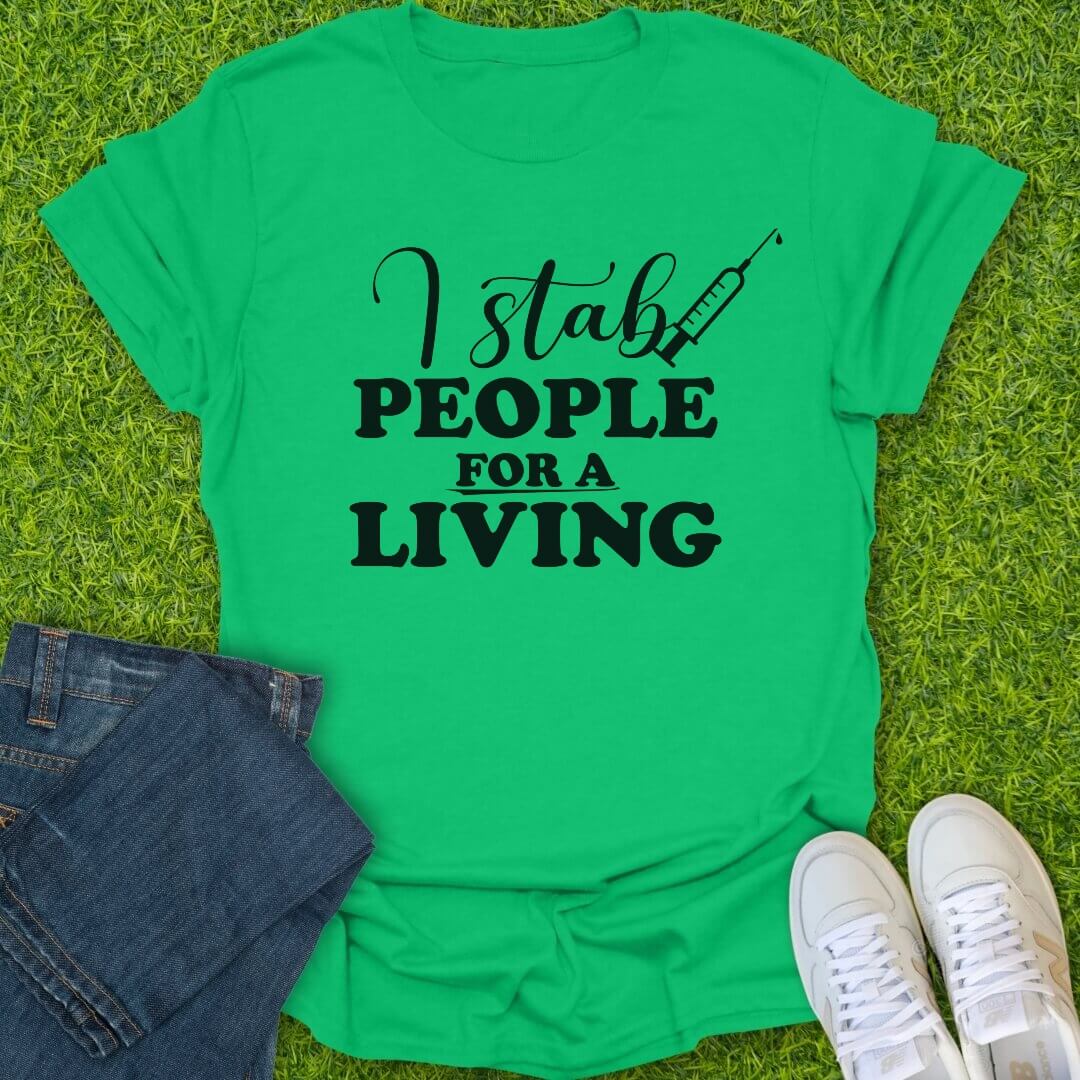 T-Shirt Irish Green / S Stab People For A Living Tee