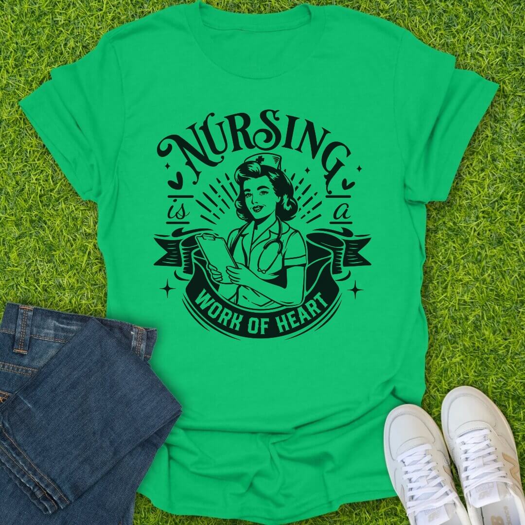 T-Shirt Irish Green / S Vintage Work Of Heart Tee