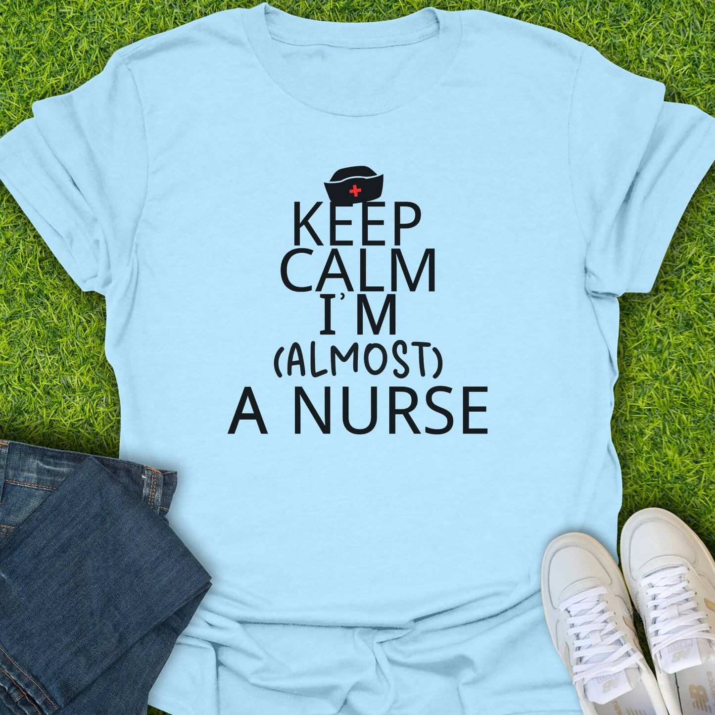 T-Shirt Light Blue / S Almost A Nurse Tee