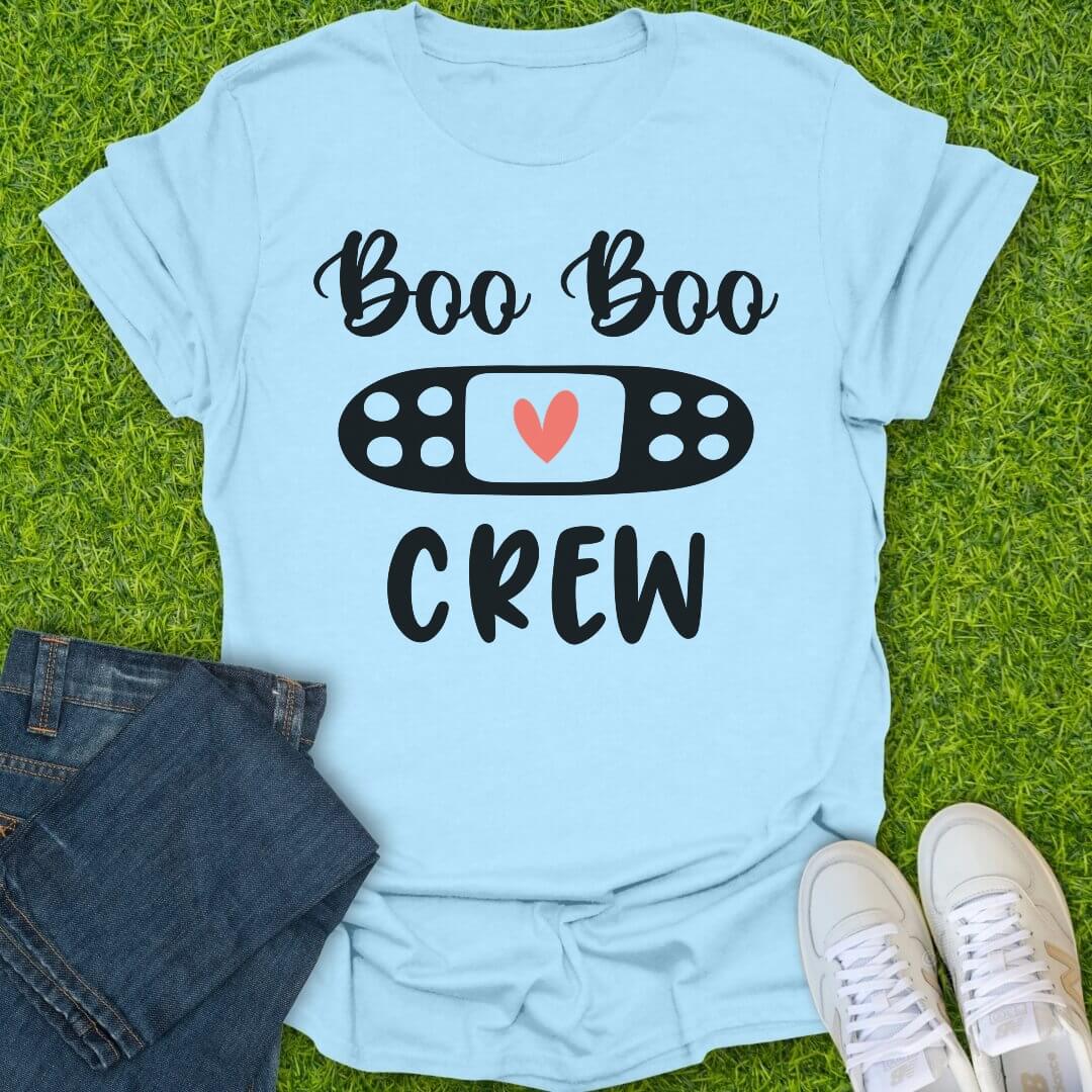 T-Shirt Light Blue / S Boo Boo Crew Tee