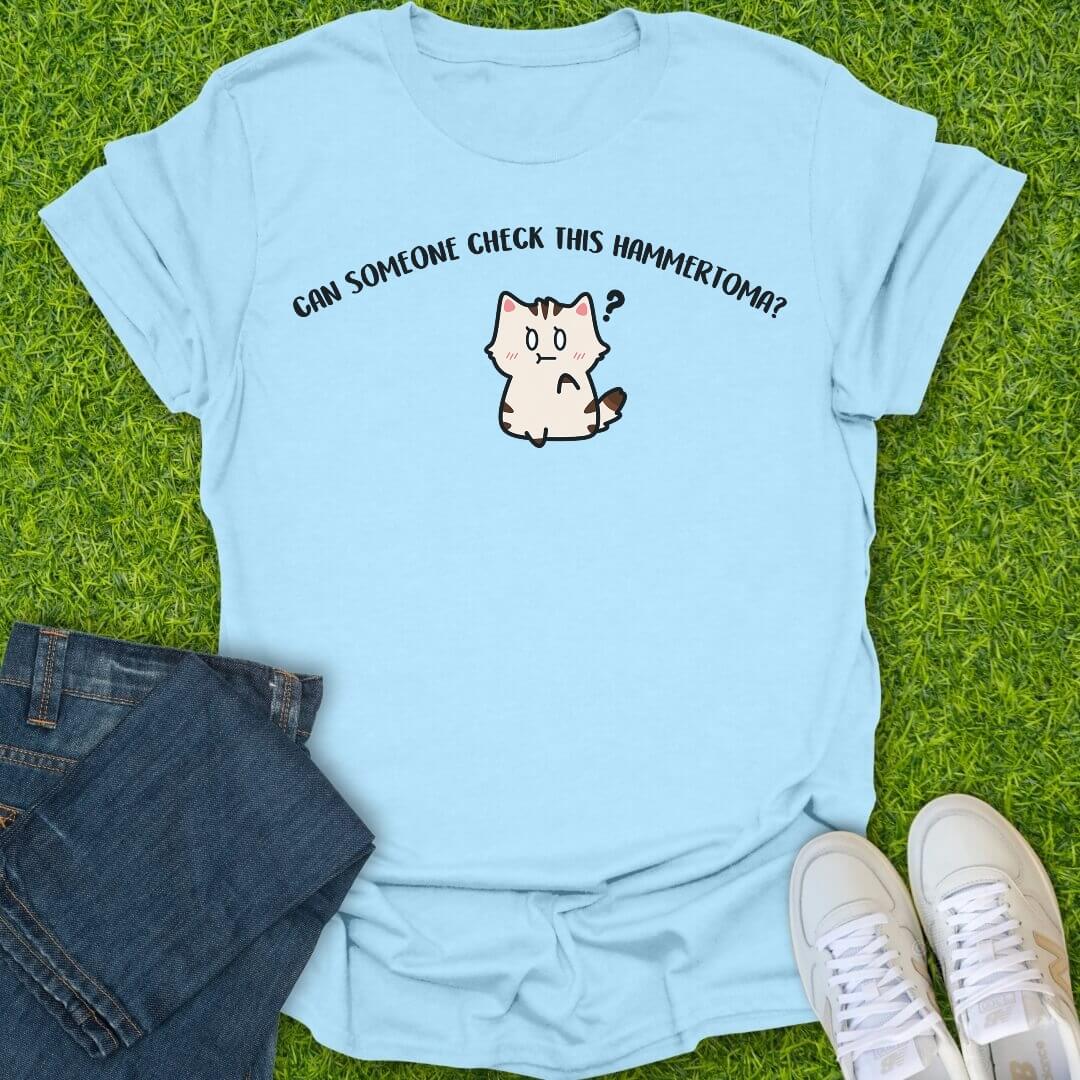 T-Shirt Light Blue / S Can Someone Check This Hammertoma Tee