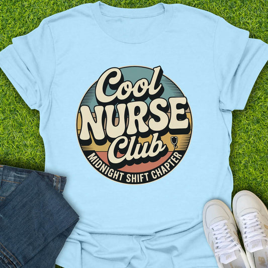 T-Shirt Light Blue / S Cool Nurse Club Tee