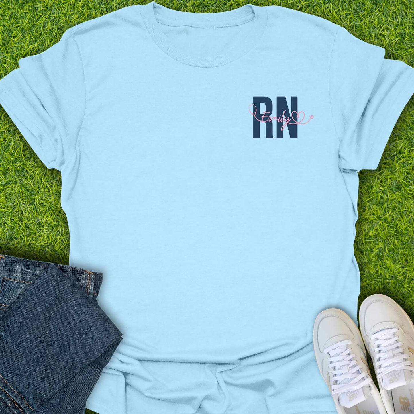 T-Shirt Light Blue / S Custom RN Stethoscope Tee