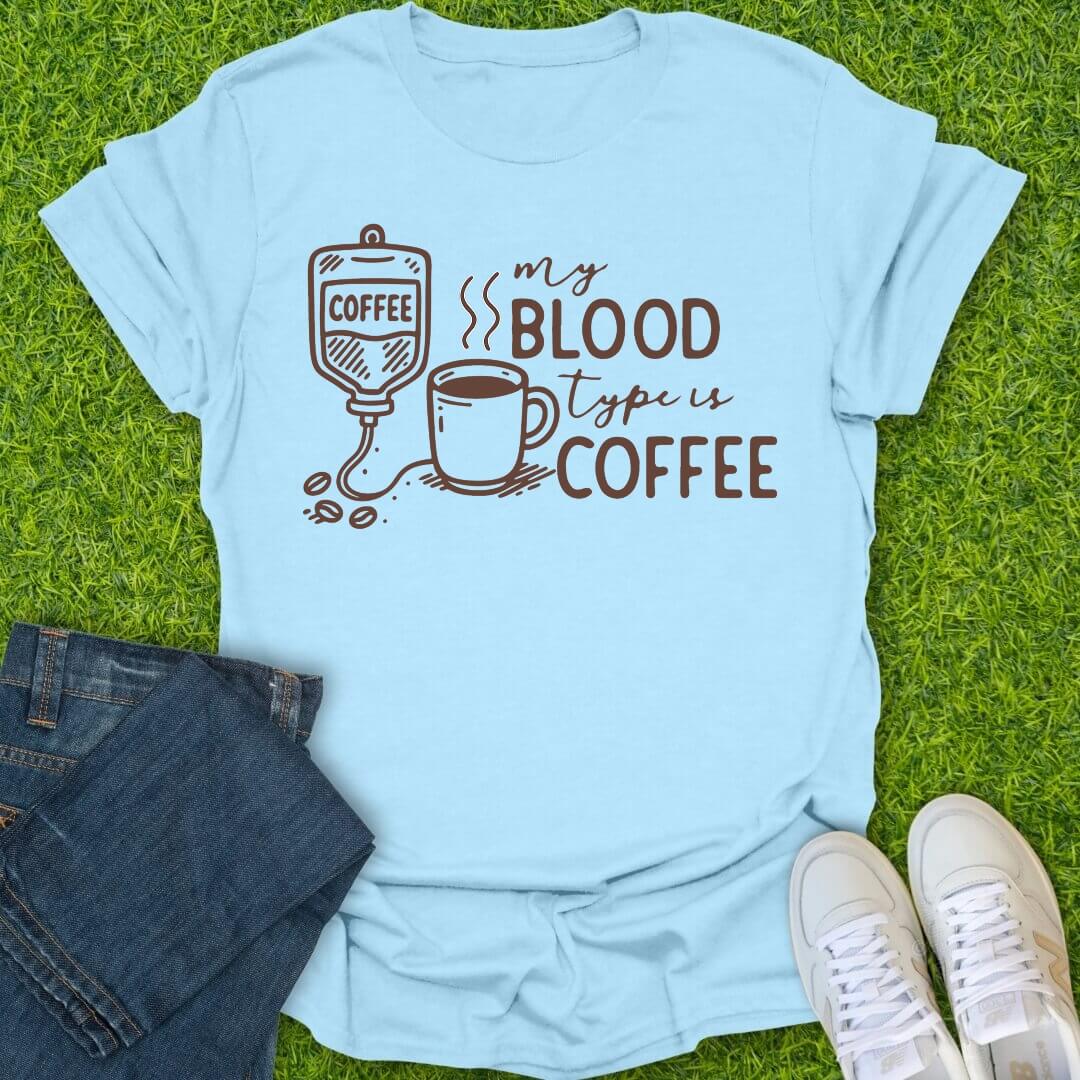 T-Shirt Light Blue / S Espresso In My Veins Tee