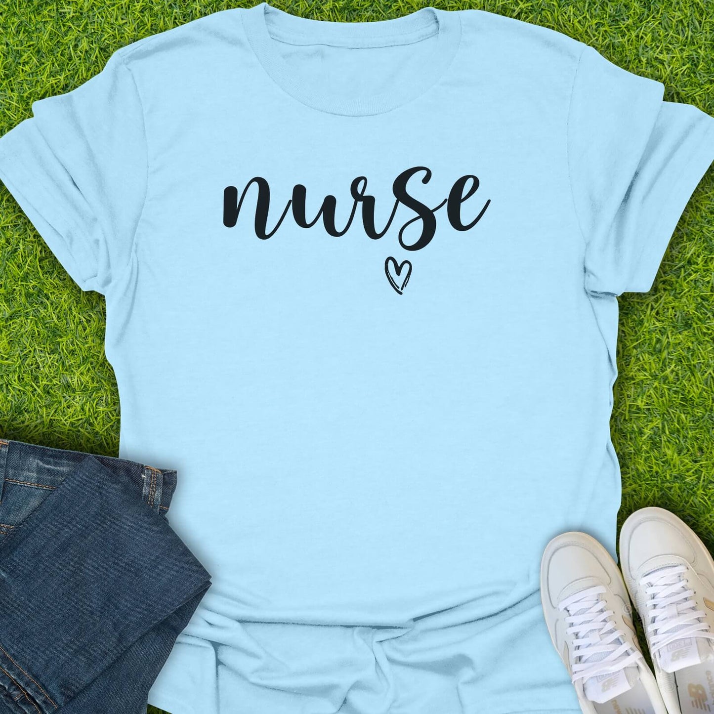 T-Shirt Light Blue / S Nurse Heart Tee