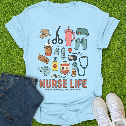 T-Shirt Light Blue / S Nurse Life Tee