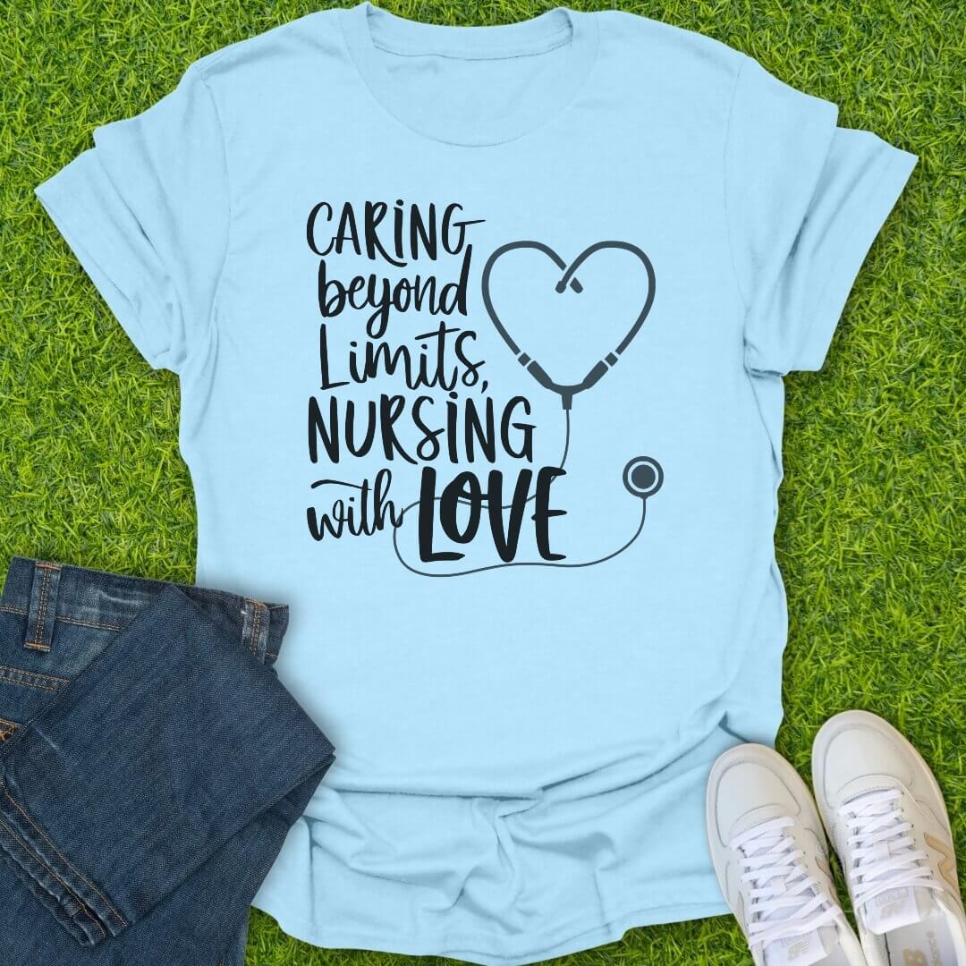 T-Shirt Light Blue / S Nursing With Love Tee